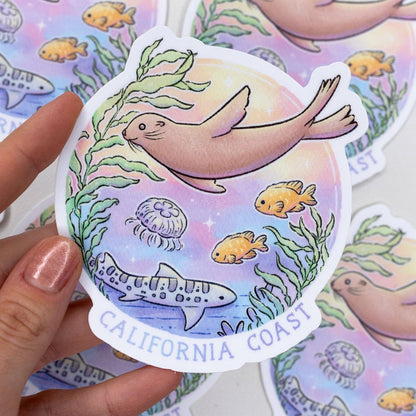 California Coast Waterproof Vinyl Sticker