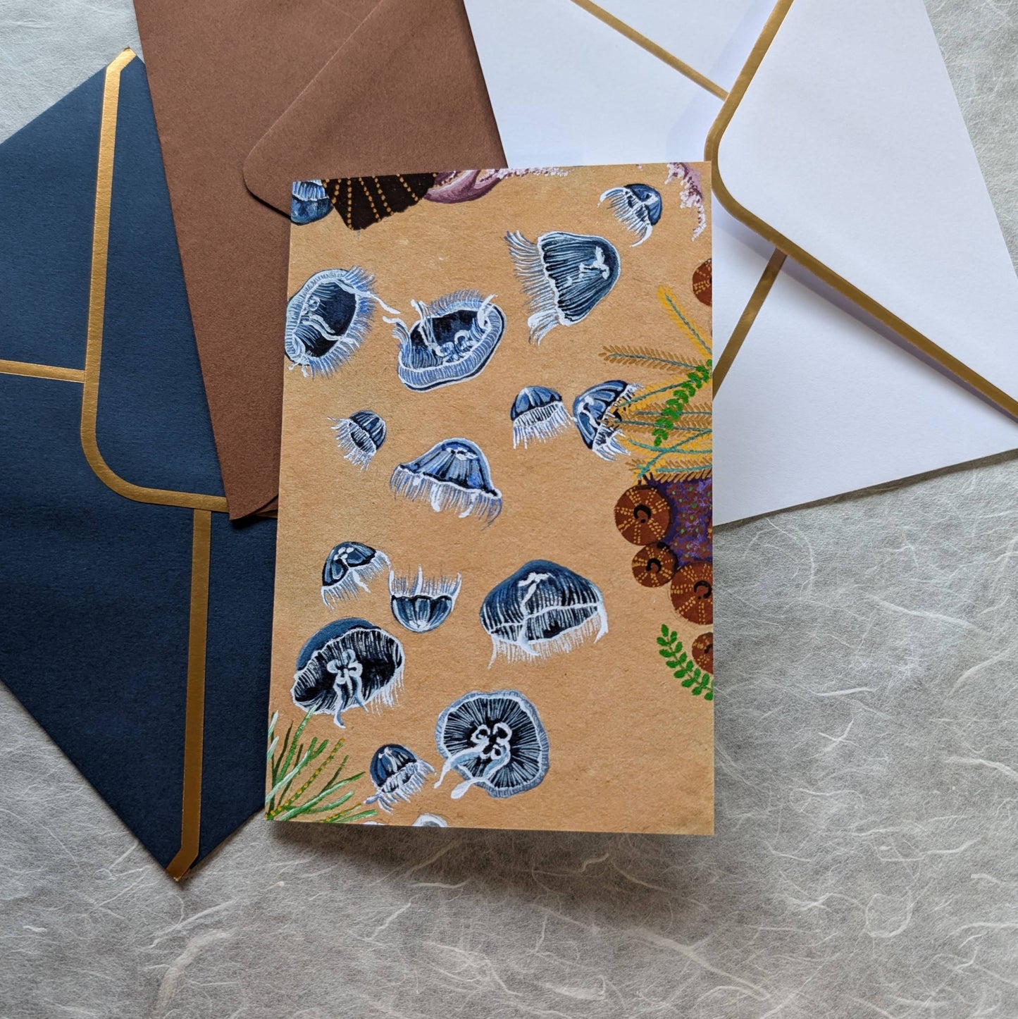 Moon Jellyfishes Greeting Card