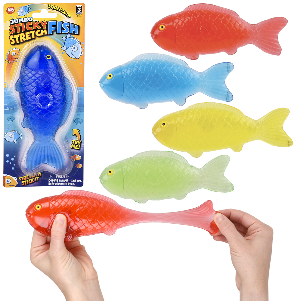 (T) 7.5" JUMBO STICKY STRETCH FISH