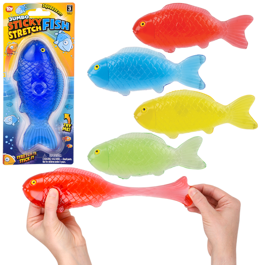 (T) 7.5" JUMBO STICKY STRETCH FISH