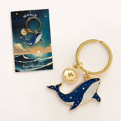 Whale Keychain & Bag Charm, Beach Gifts, Stocking Stuffer