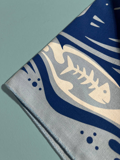Shark Inspired Bandana- Fishdanas, 22 inch, USA Made