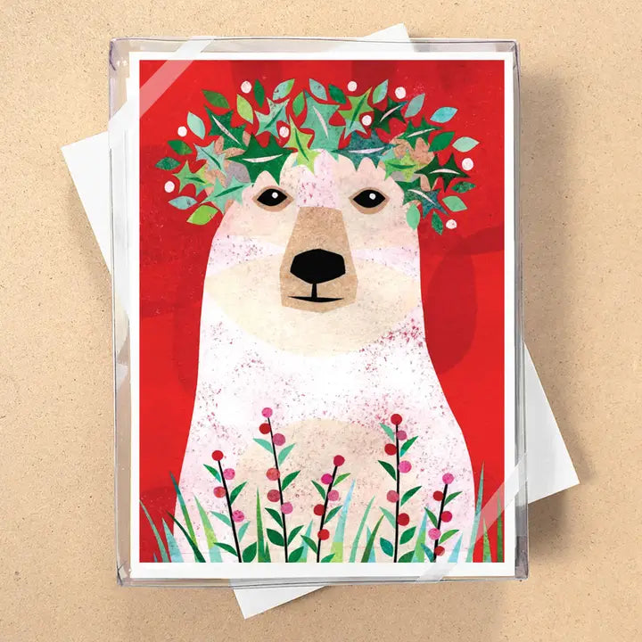 flower polar bear