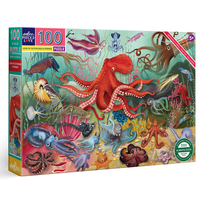 Love of Octopuses & Friends 100 Piece Puzzle