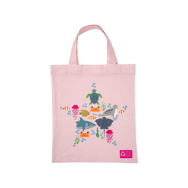 Kids Totebag Organic Cotton Ocean 10" x 12.5"
