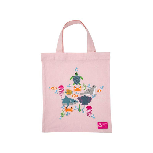 Kids Totebag Organic Cotton Ocean 10" x 12.5"