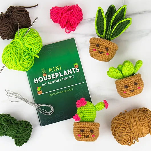 Mini Houseplants DIY Crochet Trio Kit