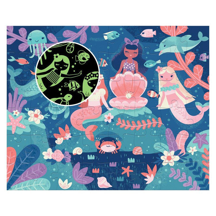 GLOW IN THE DARK PUZZLE MERMAIDS (S24)