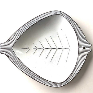 Mid Century Inspired Deep Metal Fish Platter